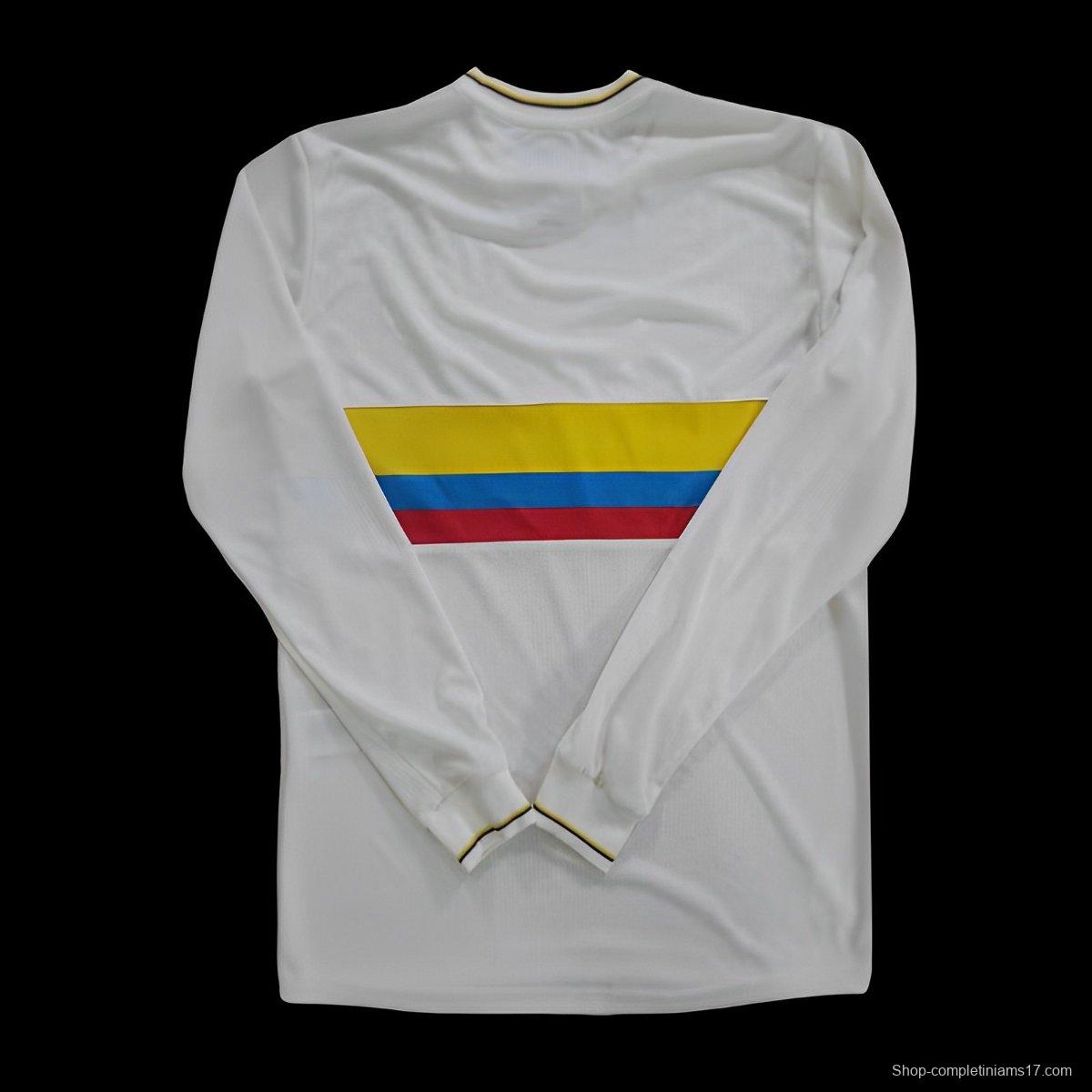 2024 Colombia White 100Th Anniversary Long Sleeve Jersey