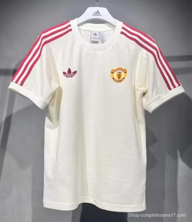 24/25 Manchester United Cotton Beige T-shirt Jersey