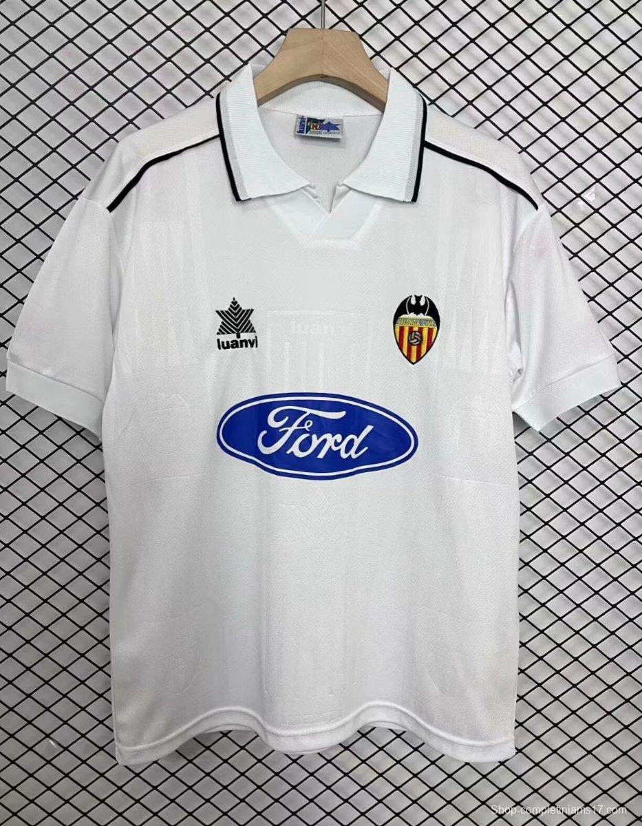 Retro 96/97 Valencia Away White Jersey