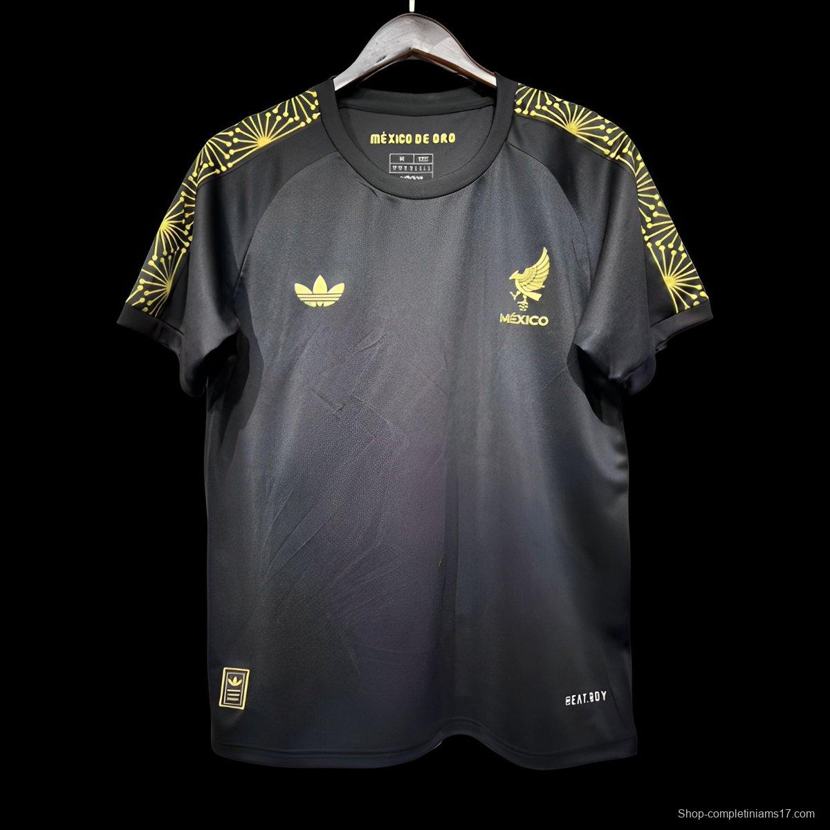 Player Version 2025 Mexico Gold Cup Black Pre-Match Jersey