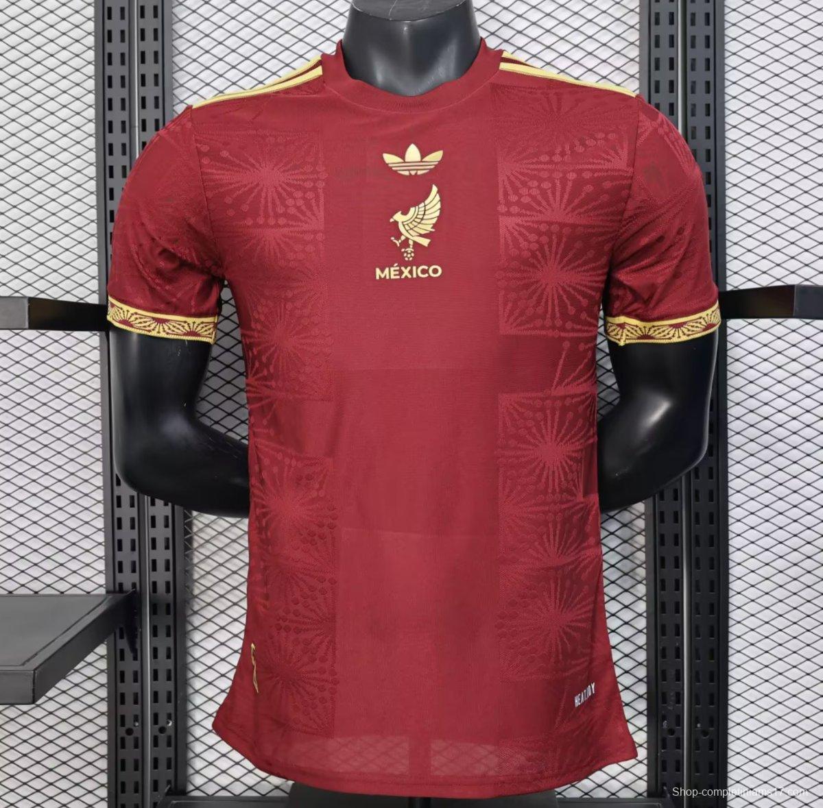 Player Version 2025 Mexico Gold Cup Wine Jersey