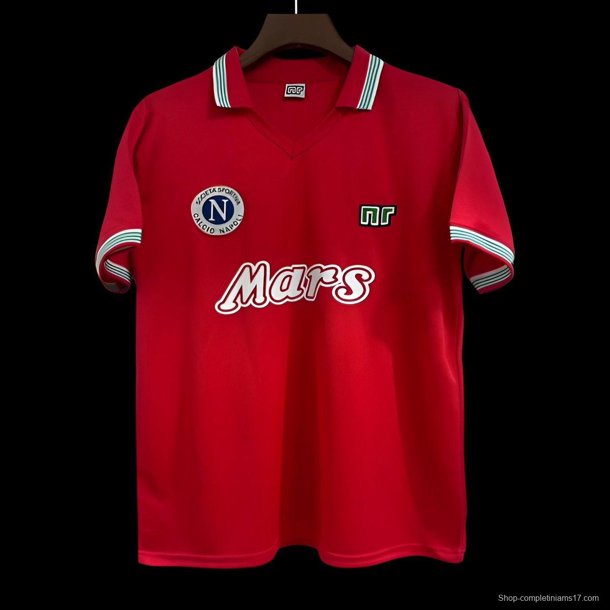 Retro 88/89 Napoli Third Red Jersey