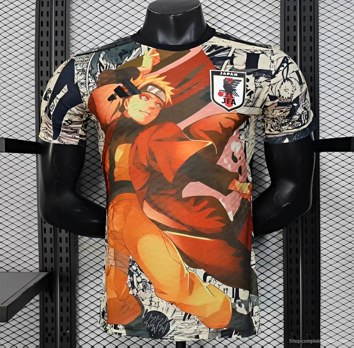 Player Version 2025 Japan White with Naruto Anime Character Graphic Jersey