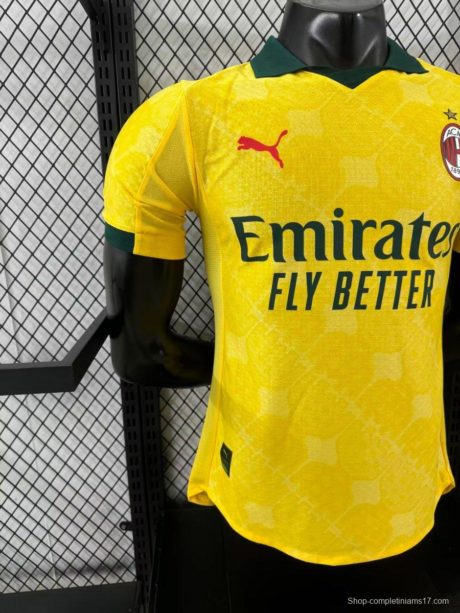 Player Version 25/26 AC Away Yellow Jersey