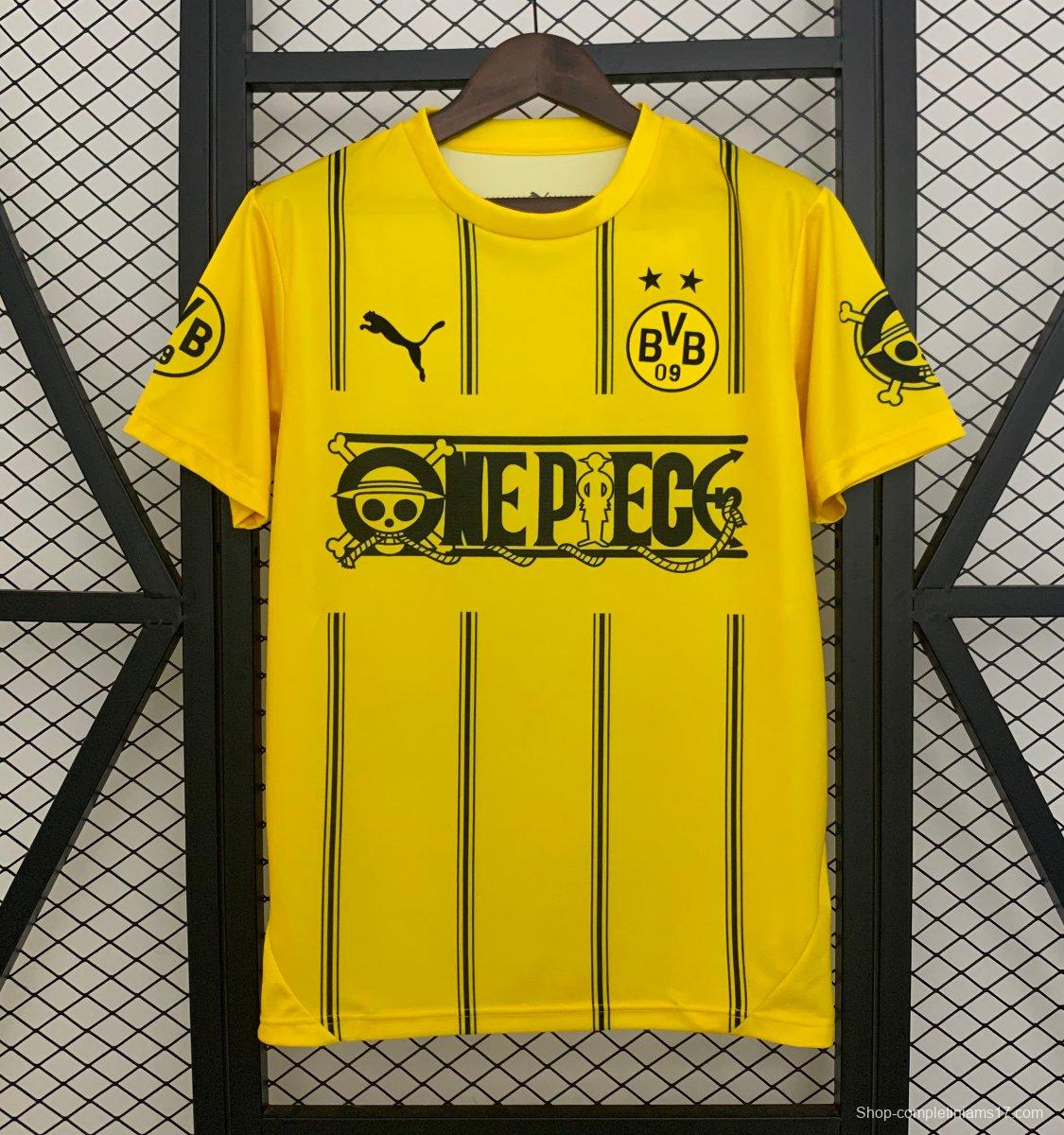 25/26 Borussia Dortmund Yellow with One Piece Design Jersey
