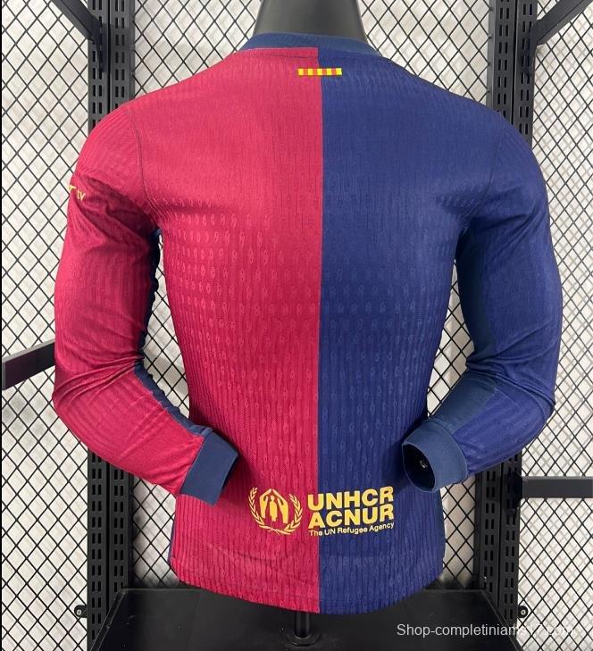 Player Version 24/25 Barcelona x Travis Scott Home Long Sleeve Jersey