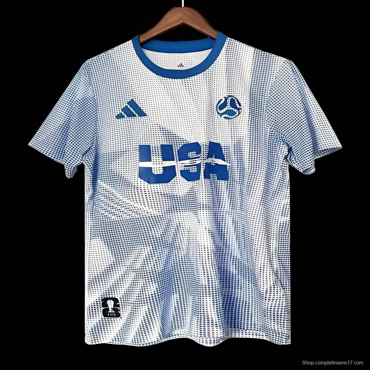 2026 USA Blue/White Pre-Match Jersey