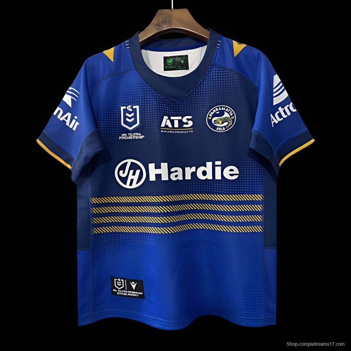 25/26 Parramatta Eels Blue with Gold Stripes Jersey