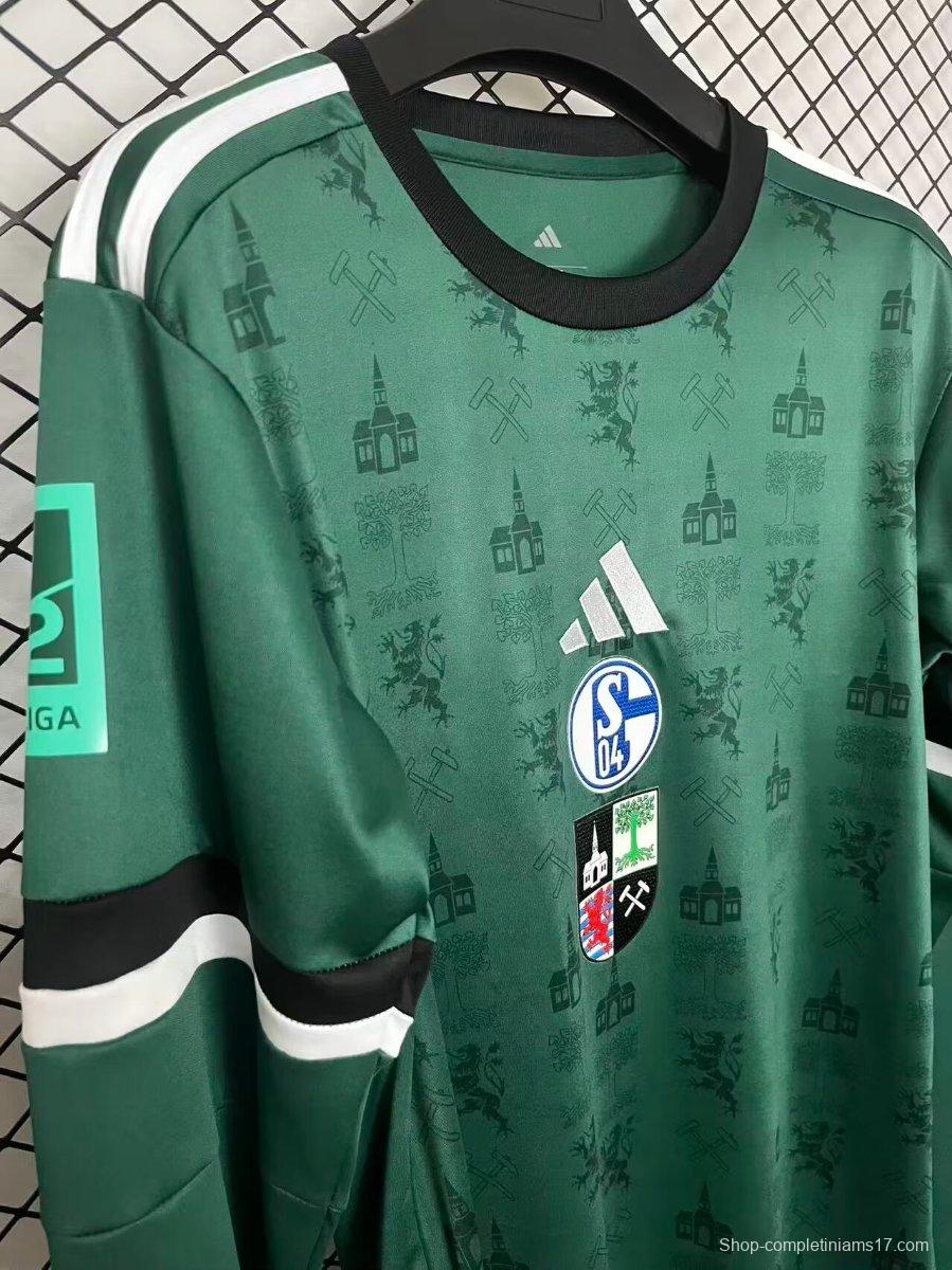 25/26 Schalke 04 Green 150Th Anniversary Long Sleeve Jersey