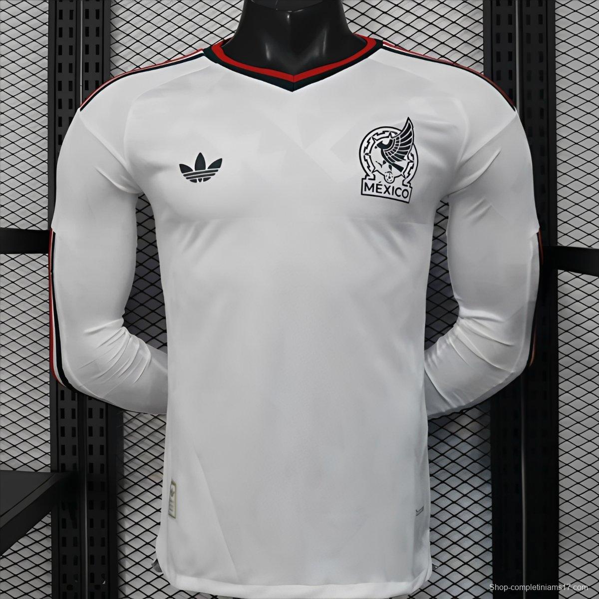 Player Version 2026 Mexico Away White Long Sleeve Jersey