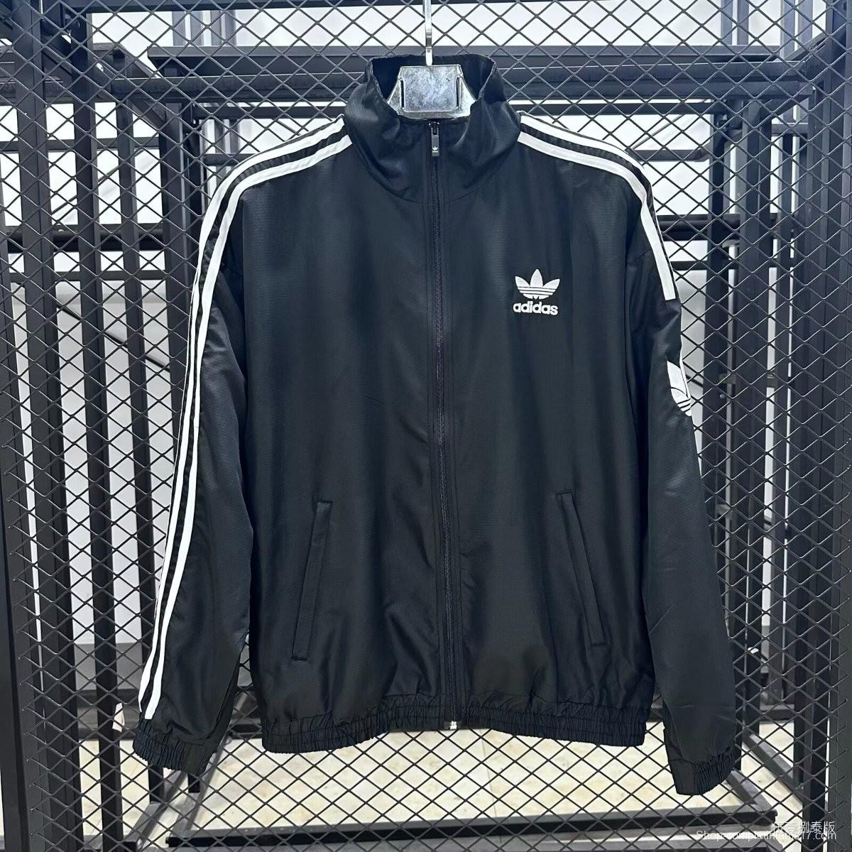 2026 Adidas Navy Full Zipper Windbreaker