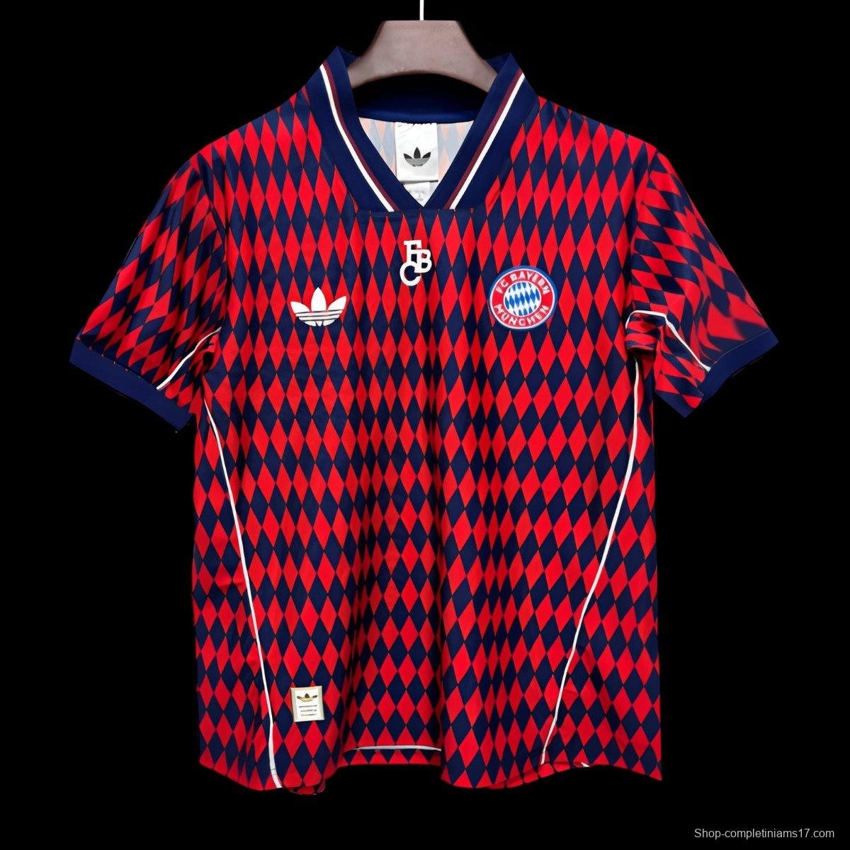 2026 Bayern Munich Adidas Terrace Icons Red/Navy Jersey