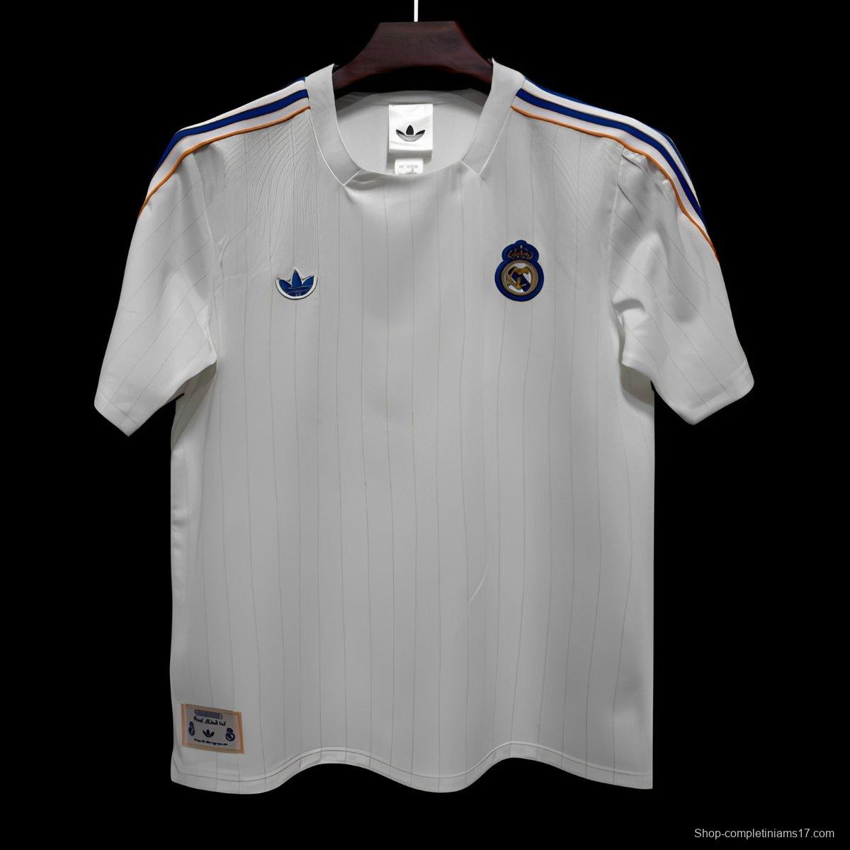 2026 Real Madrid Adidas Terrace Icons White Jersey