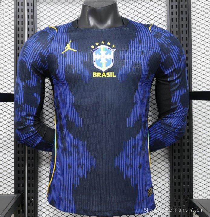 Player Version 26/27 Brazil Navy Blue Special Edition Long Sleeve Jersey