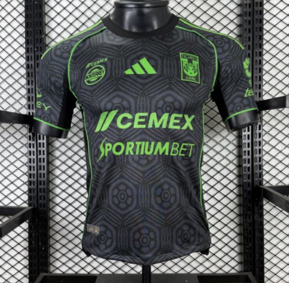 Player Version 25/26 Tigres UANL Adidas Third / Special Edition Black Jersey （SPORTIUMBET Ver.）