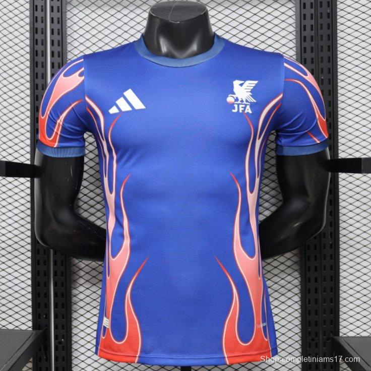 Player Version 2026 Japan Blue with Red Flame Graphic Home Special Edition Jersey