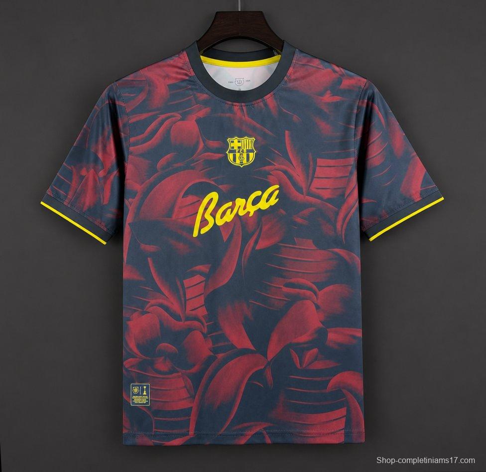 26/27 Barcelona Special Abstract Red & Blue "Barça" Script Jersey