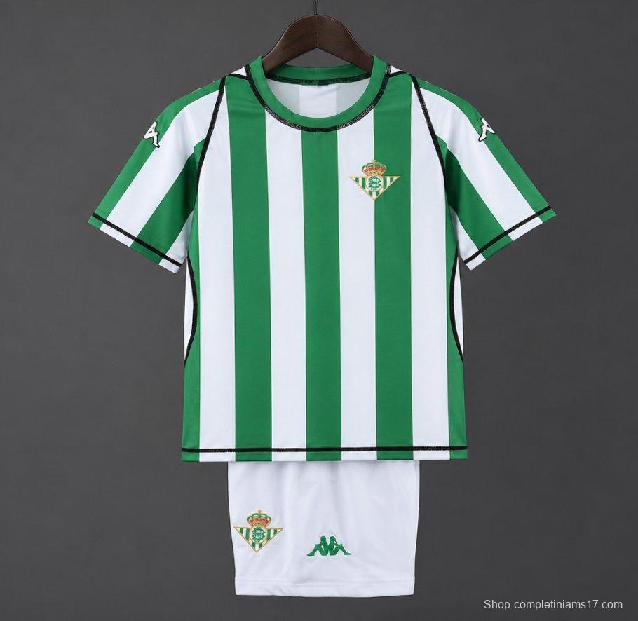 Retro Kids 03/04 Real Betis Home Jersey