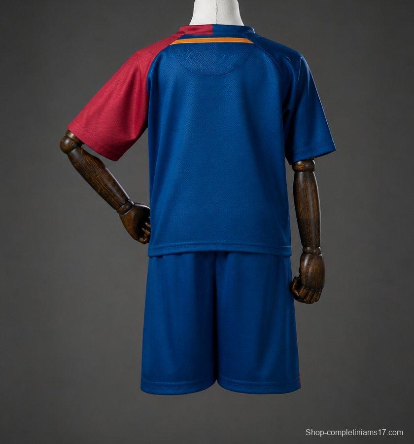 08/09 Kids Barcelona Home Retro Kit Jersey Size 16-28