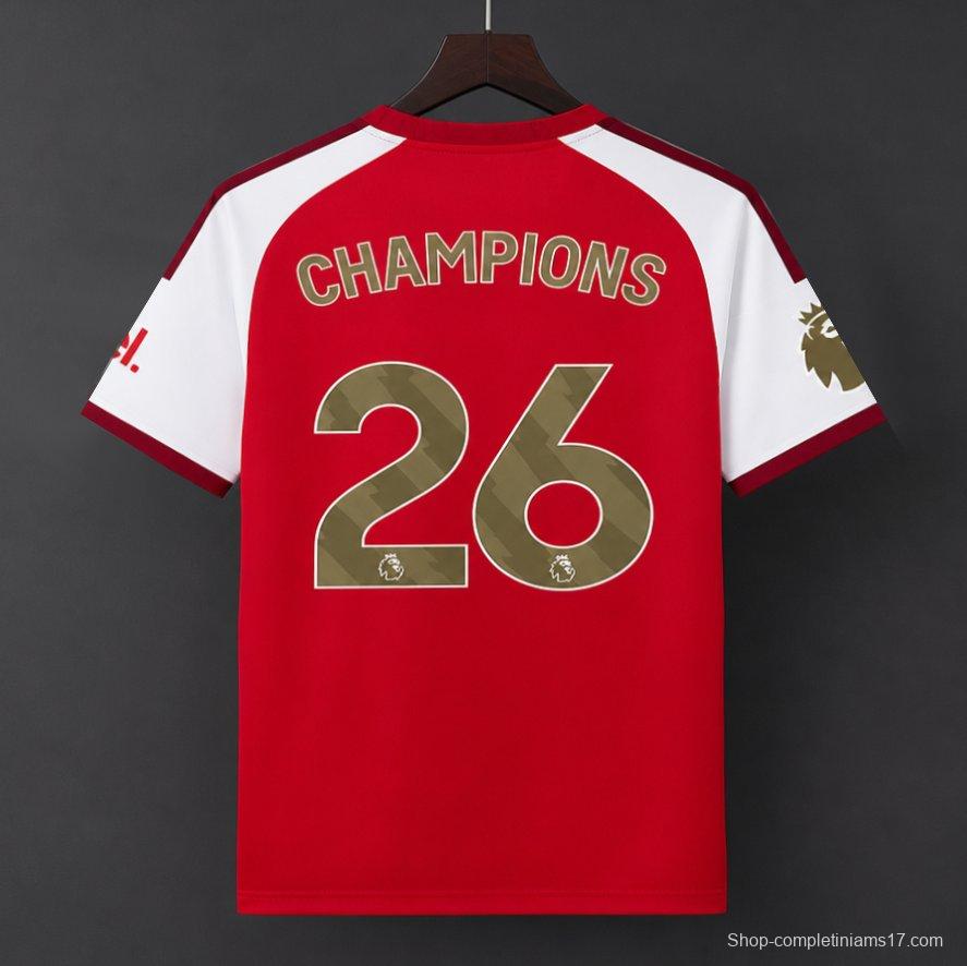 26/27 Arsenal Home Jersey With Champions Printing