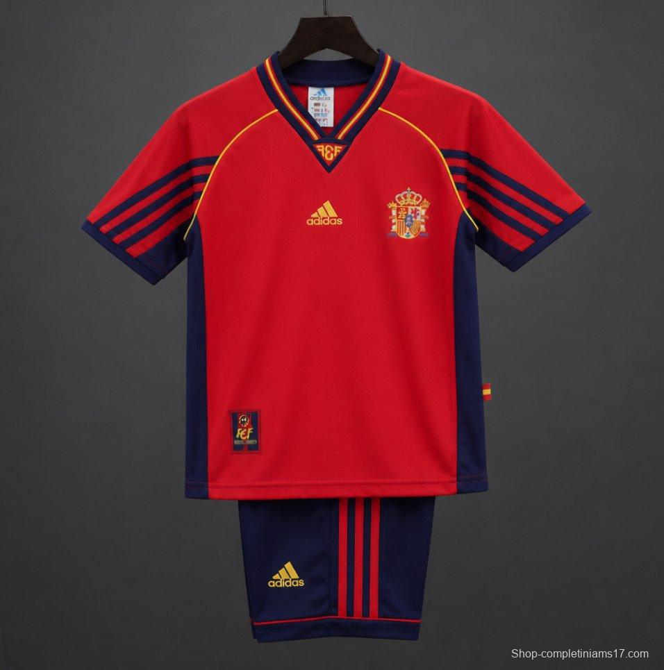 Retro Kids 1998 Spain Home Jersey