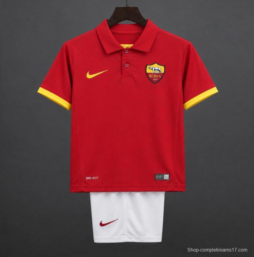 Retro Kids 14/15 AS Roma Maroon Home Jersey