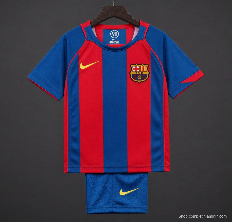 Retro Kids 04/05 FC Barcelona Home Jersey