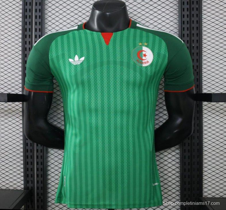 Player Version 26/27  Algeria Green Stripe V-Neck Special Edition Jersey