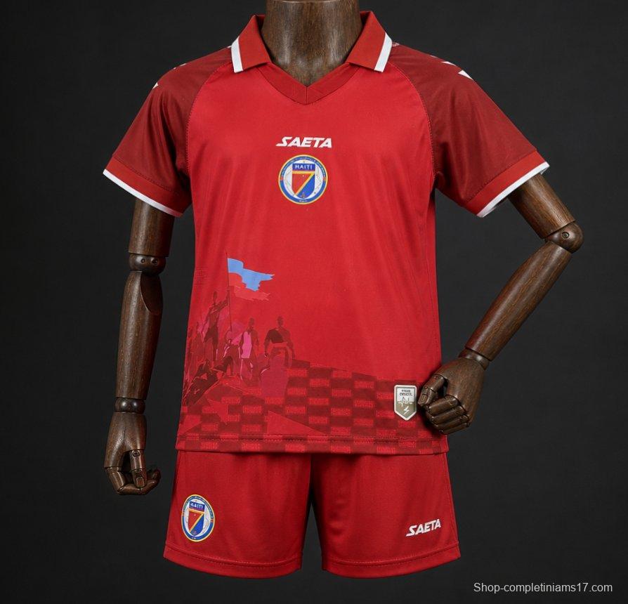 2026 Kids Haiti World Cup Third Red Jersey