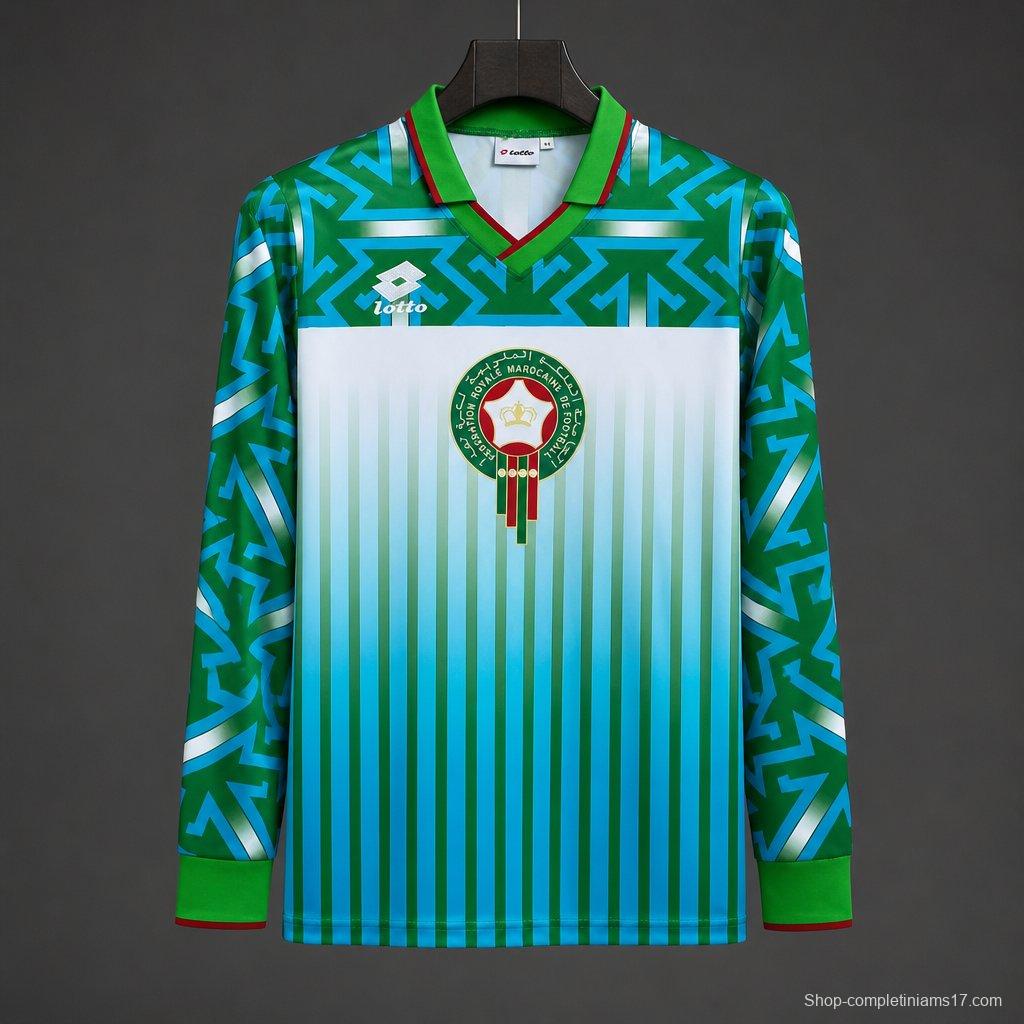 Retro 1994 Morocco Home Away Green Long Sleeve Jersey