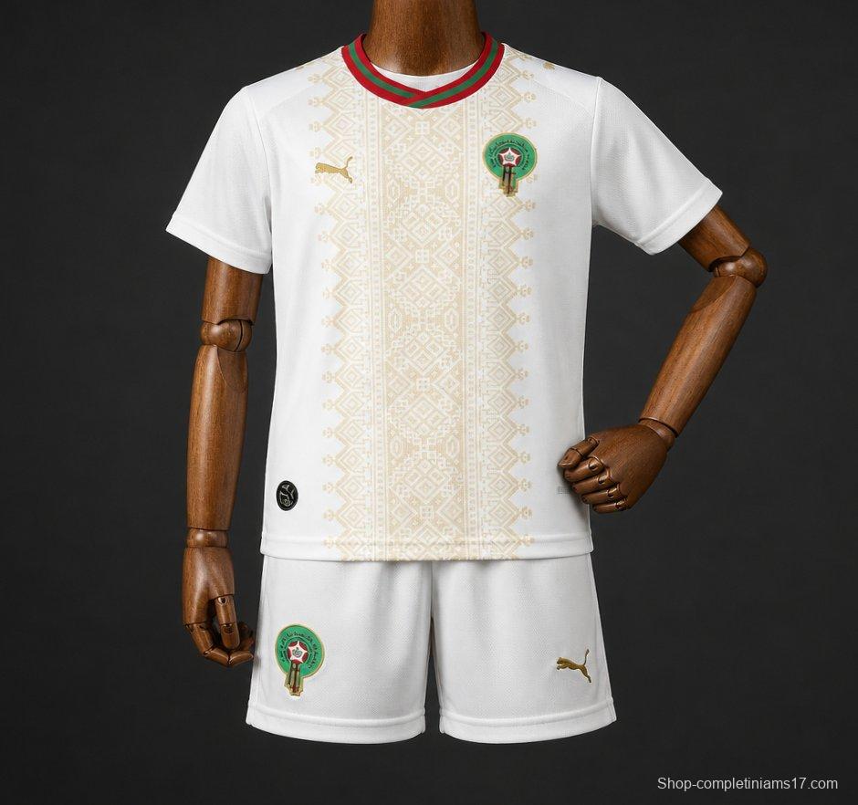 2026 Kids Morocco World Cup Away Kit