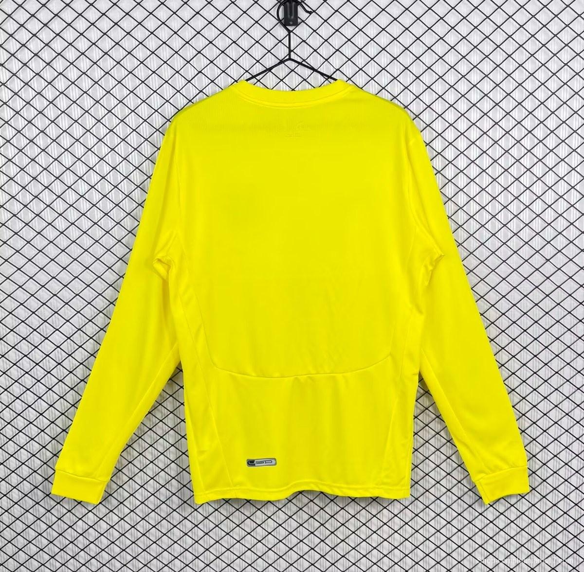 Retro 08/09 Villarreal CF Home Long Sleeve Jersey