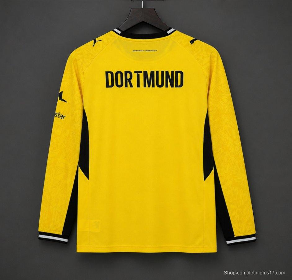 26/27 Borussia Dortmund Yellow with Black Sleeves Long Sleeve Home Jersey