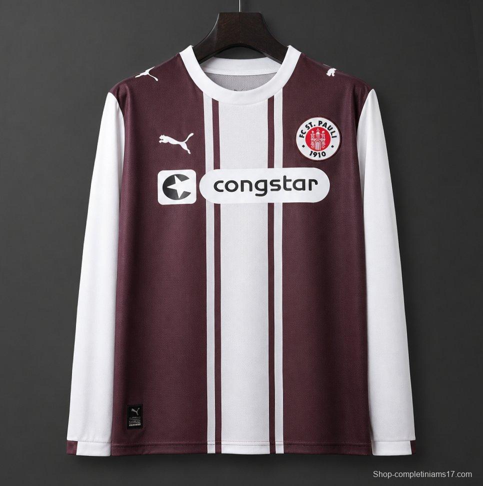 25/26 FC St. Pauli Brown 1970s Remake Special Long Sleeve Jersey