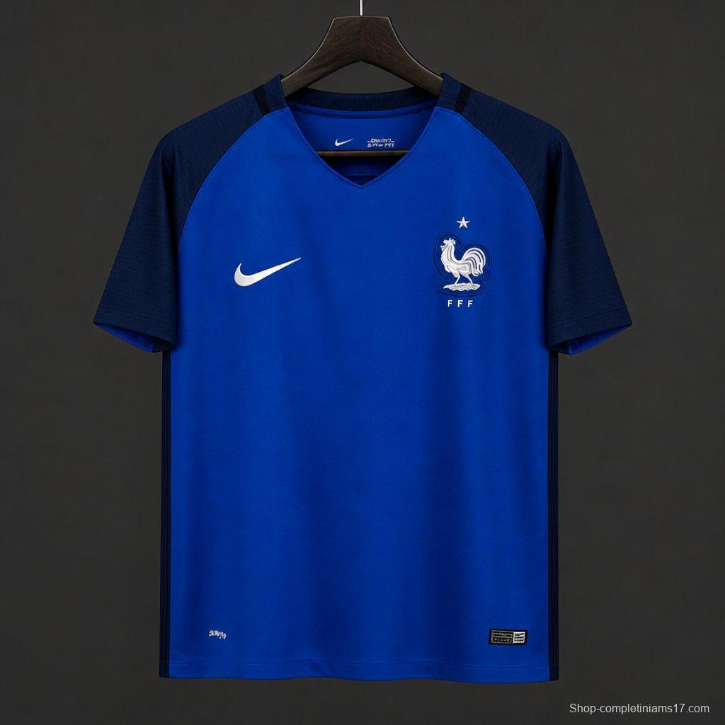 Retro 2016 France Home Jersey