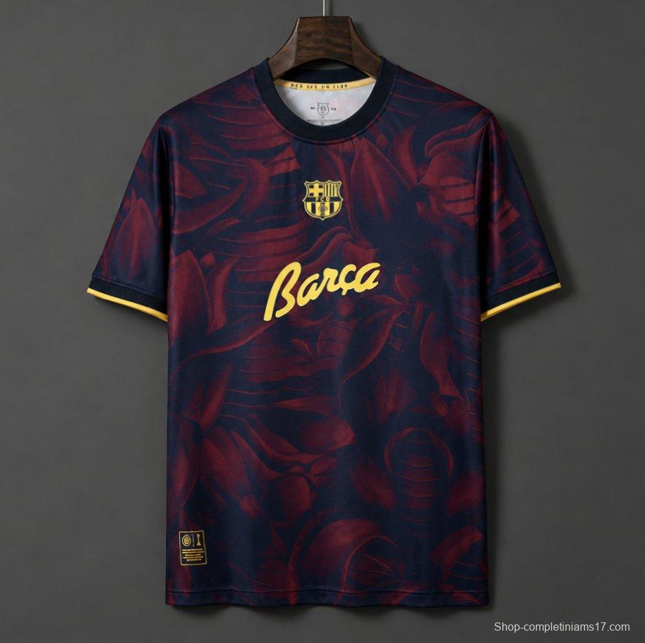 26/27 Barcelona Special Abstract Red & Blue "Barça" Script Jersey