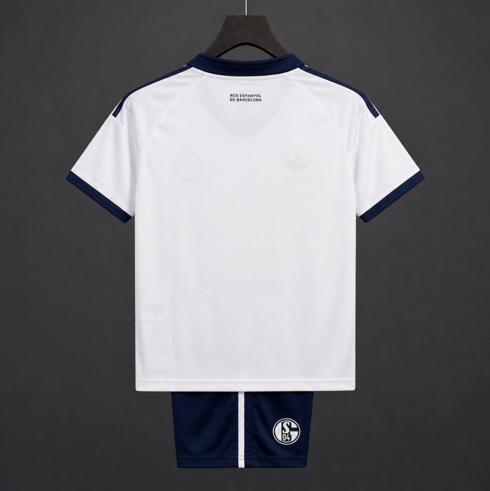 26/27 Kids Schalke 04 Away  White Kits Jersey