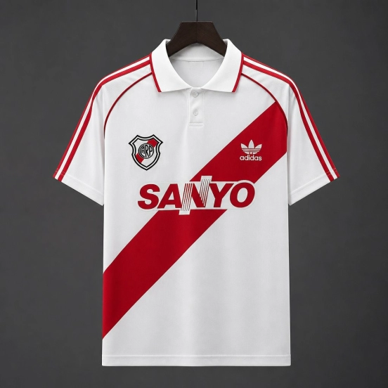 Retro 93/94 River Plate Home White Jersey